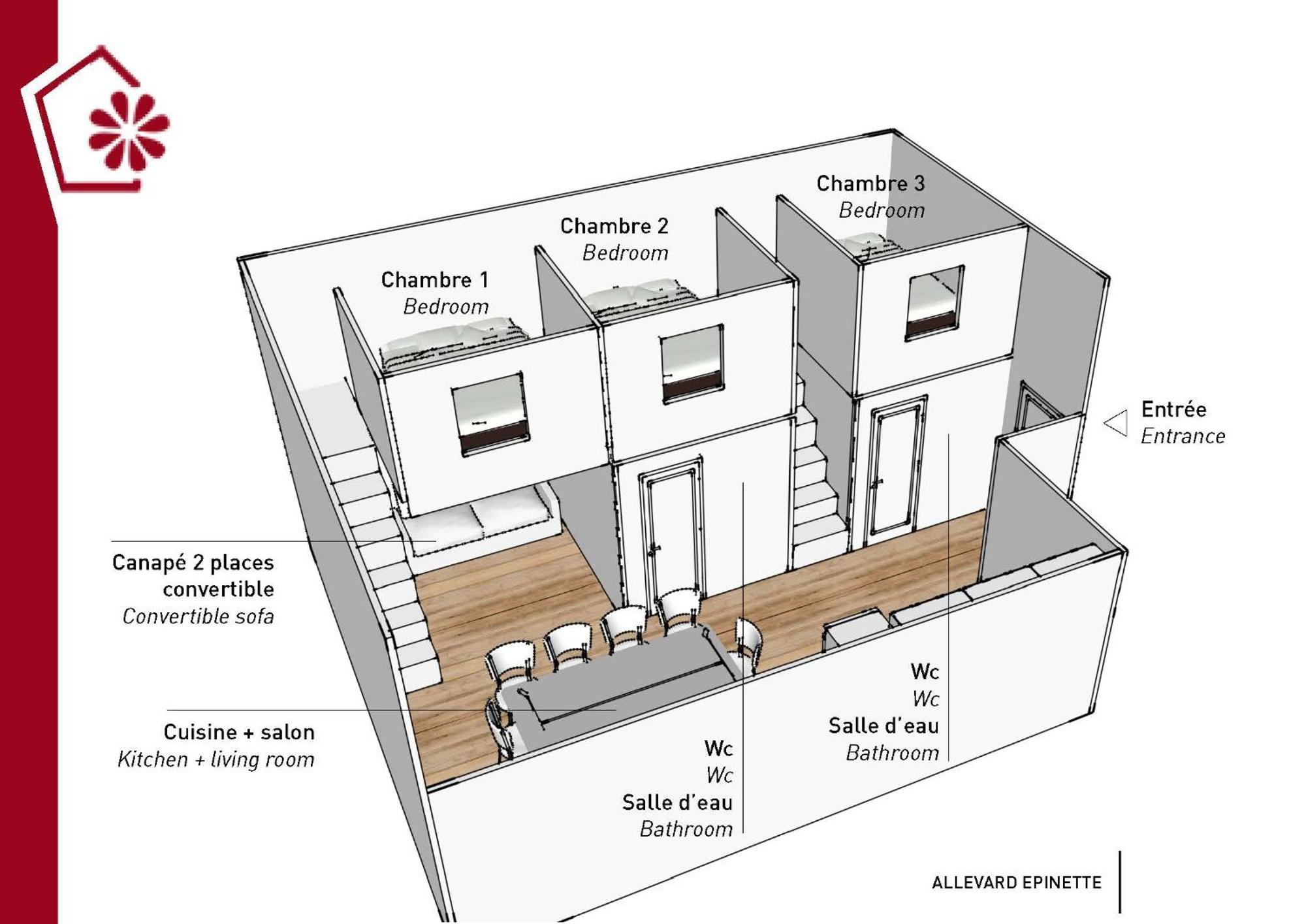 Apartamento L'Epinette - Gite De Groupe Et Salle De Reception Allevard Exterior foto